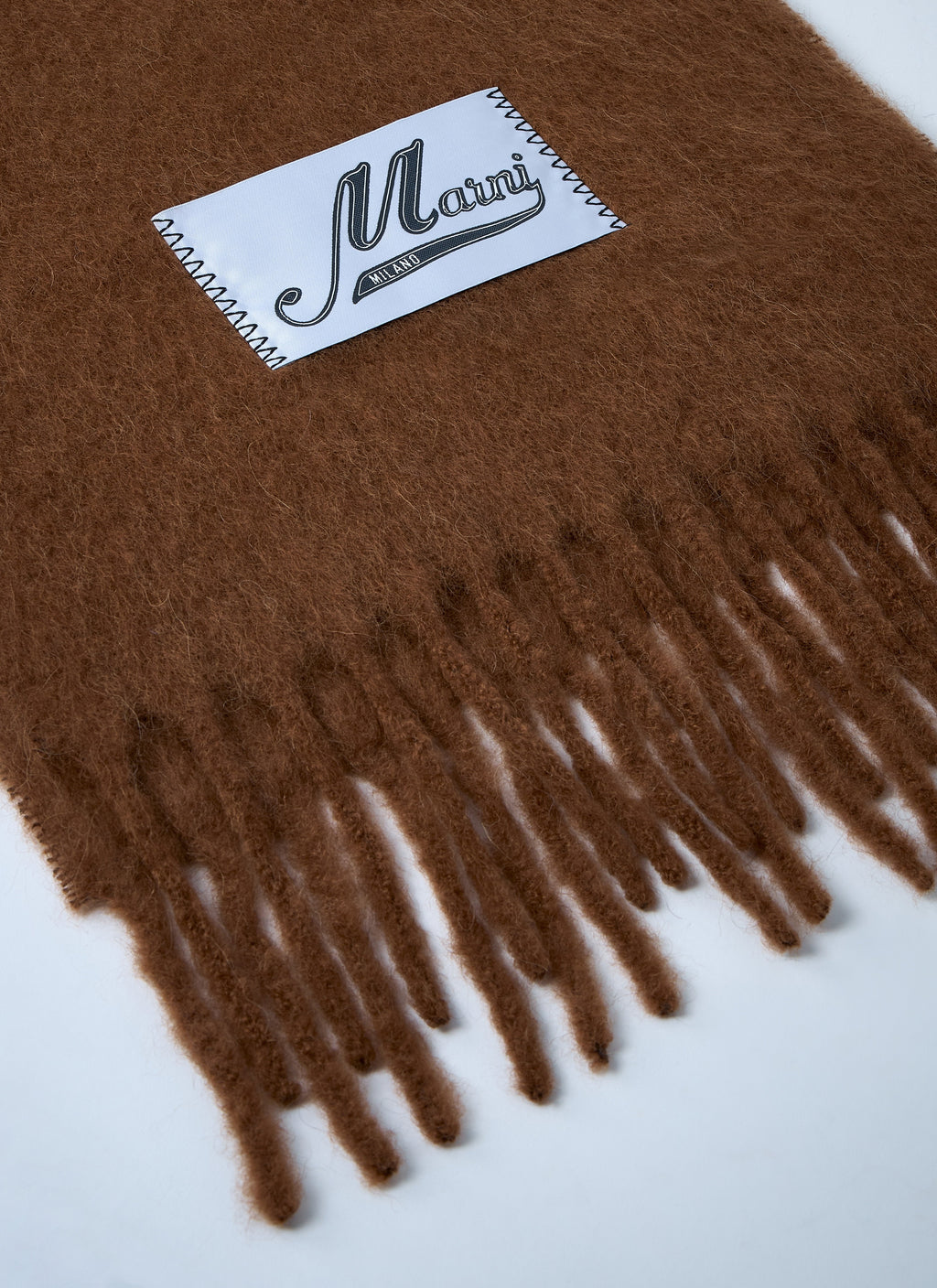 Marni Men Fringed Wool Scarf
