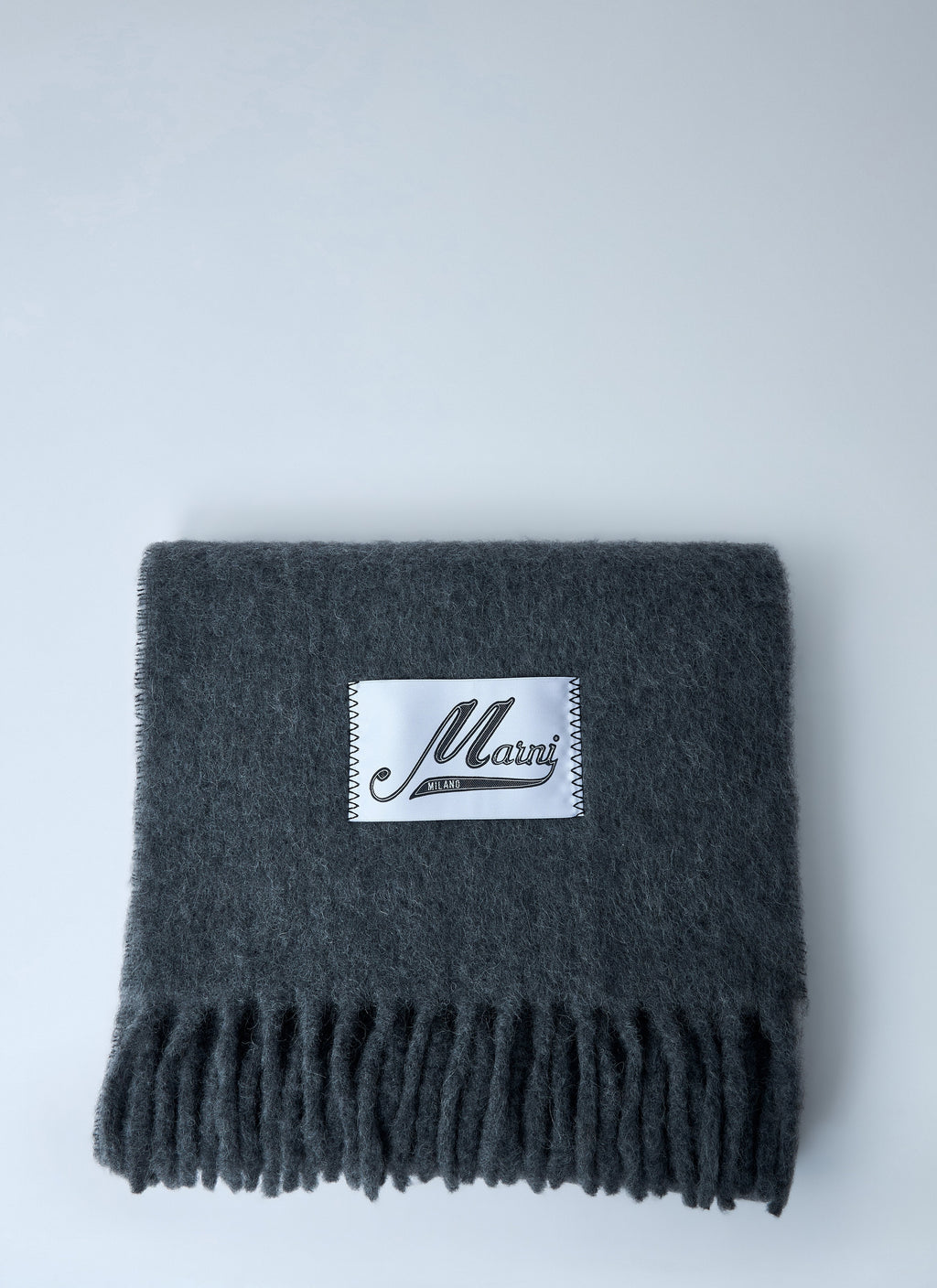 Marni Men Fringed Wool Scarf