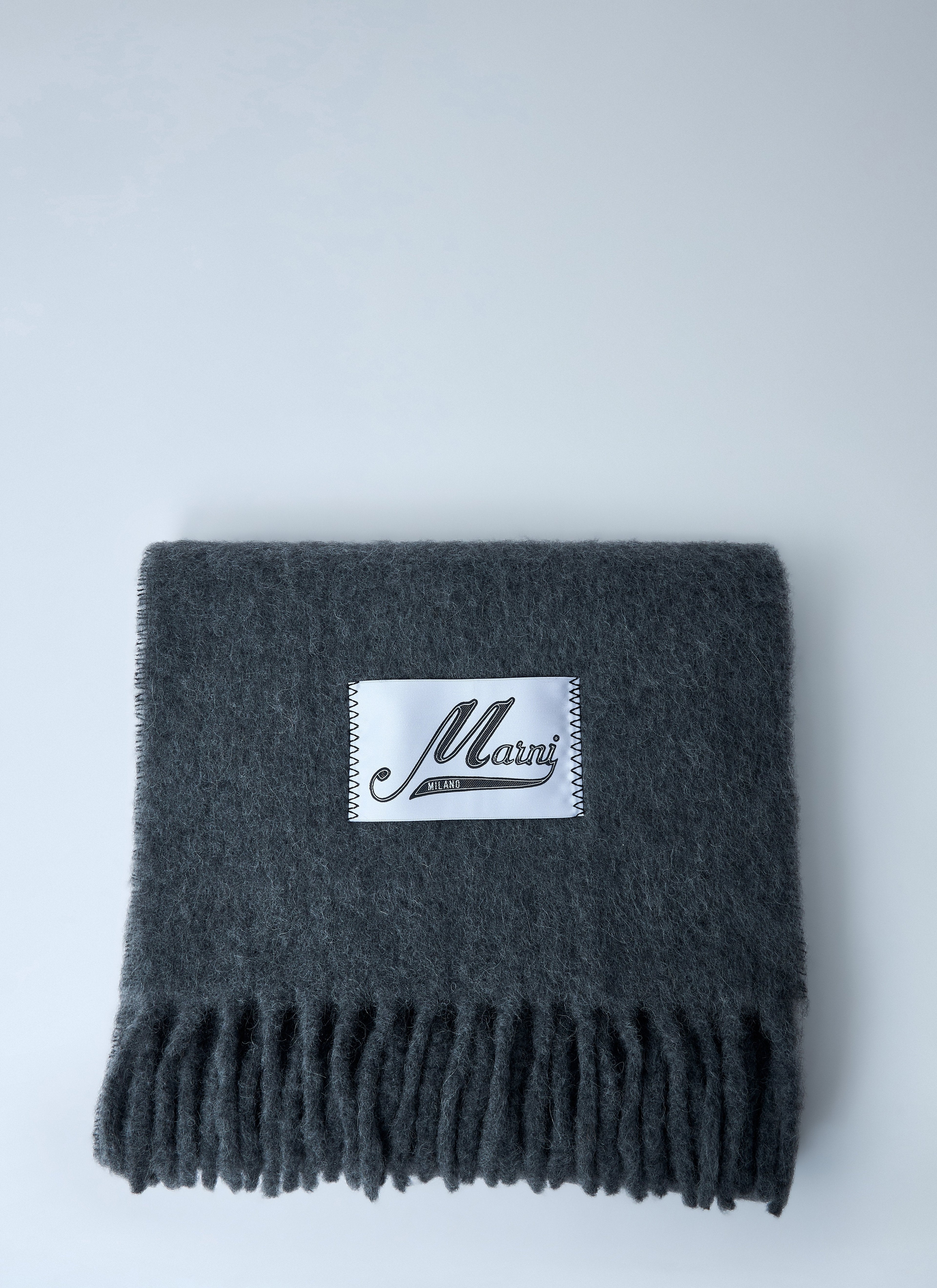 Marni Men Fringed Wool Scarf