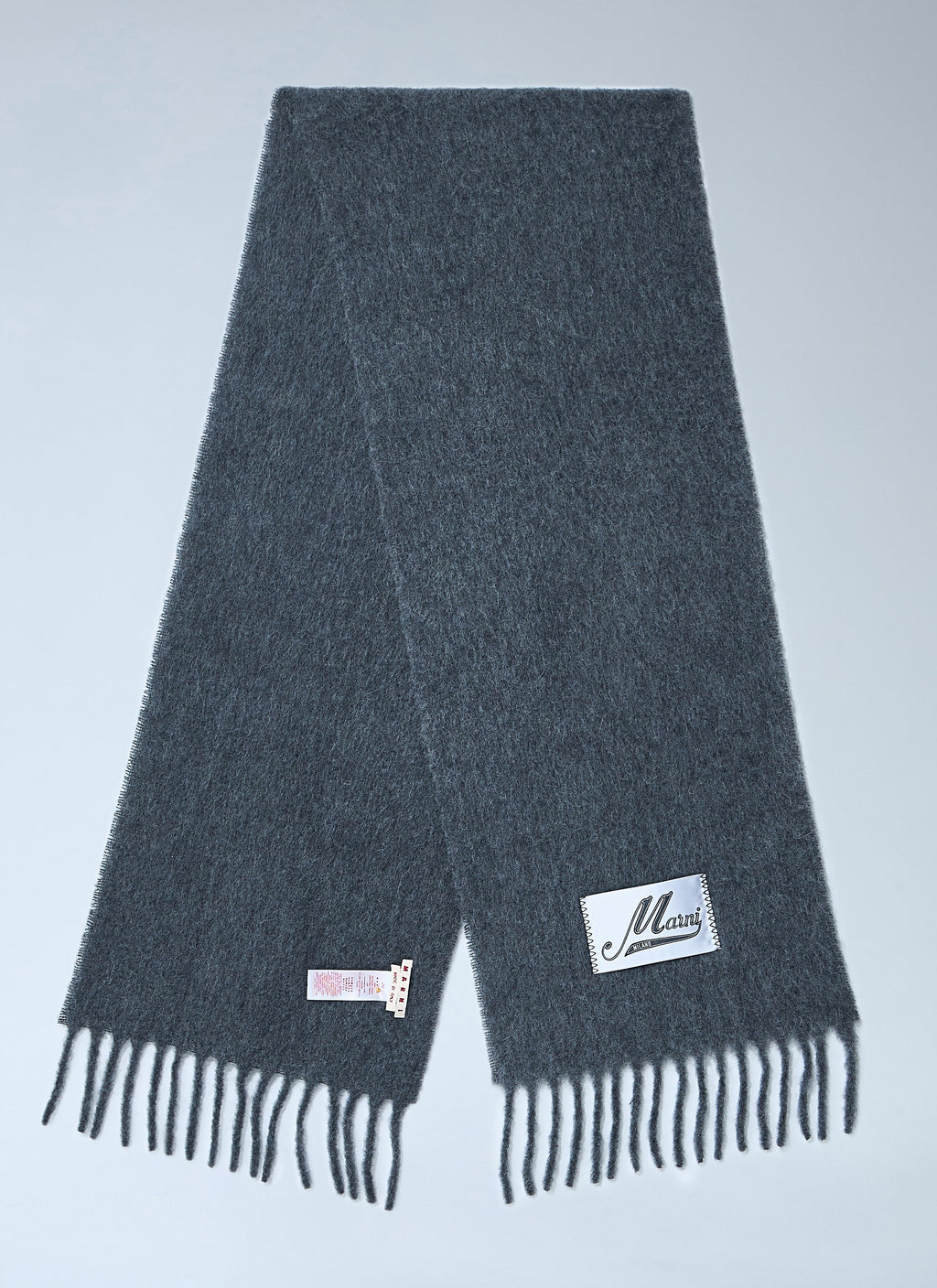 Marni Men Fringed Wool Scarf