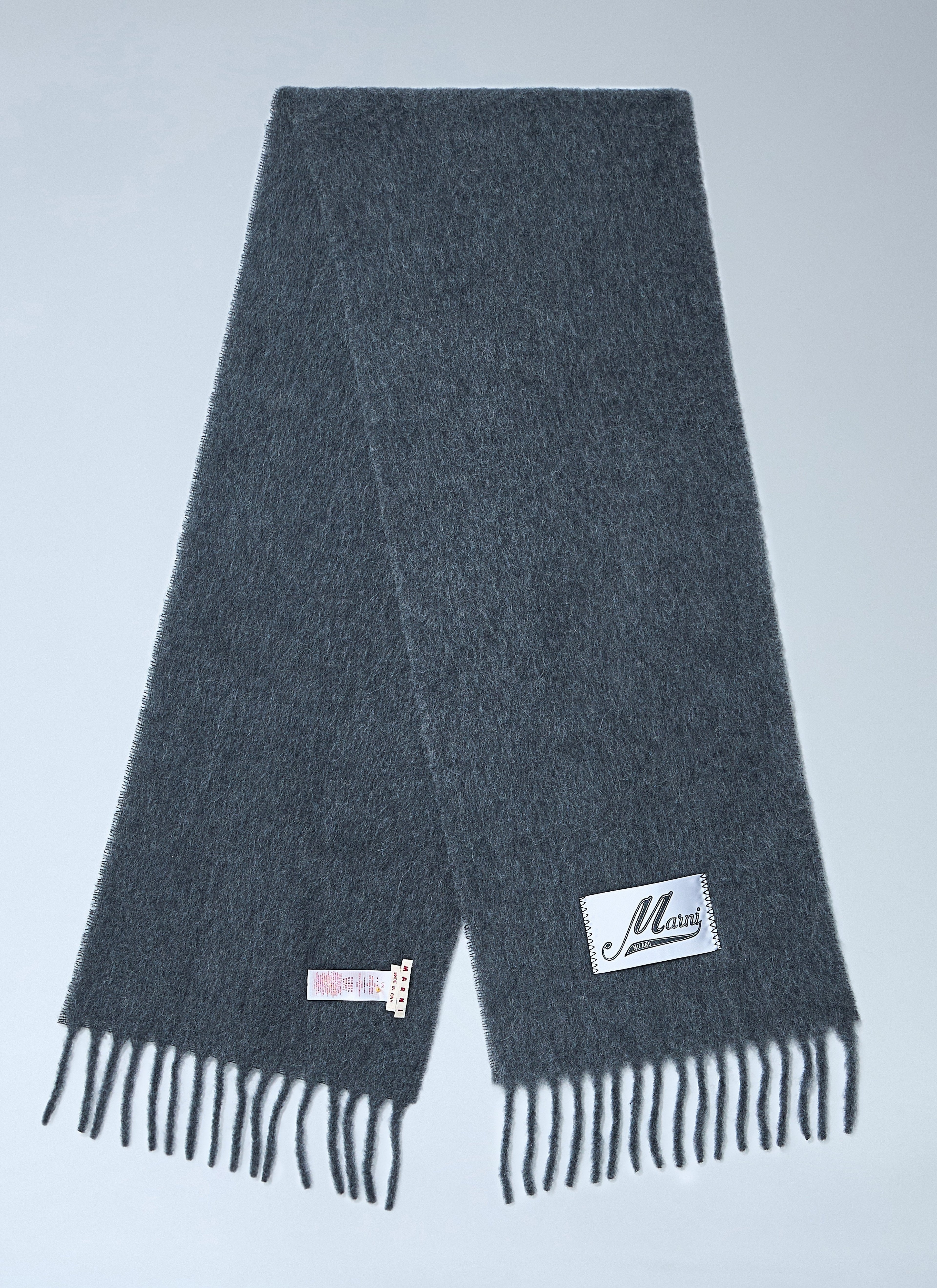 Marni Men Fringed Wool Scarf