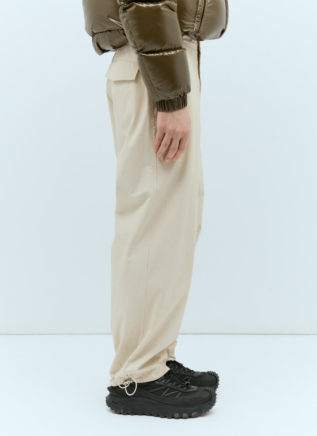 Moncler Men Drawstring Poplin Pants