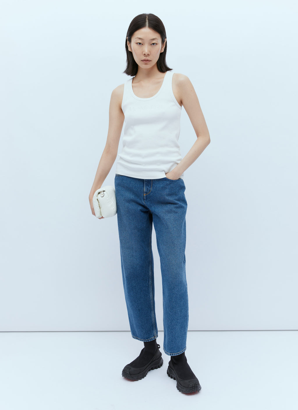 Moncler Women Logo Embroidery Tank Top