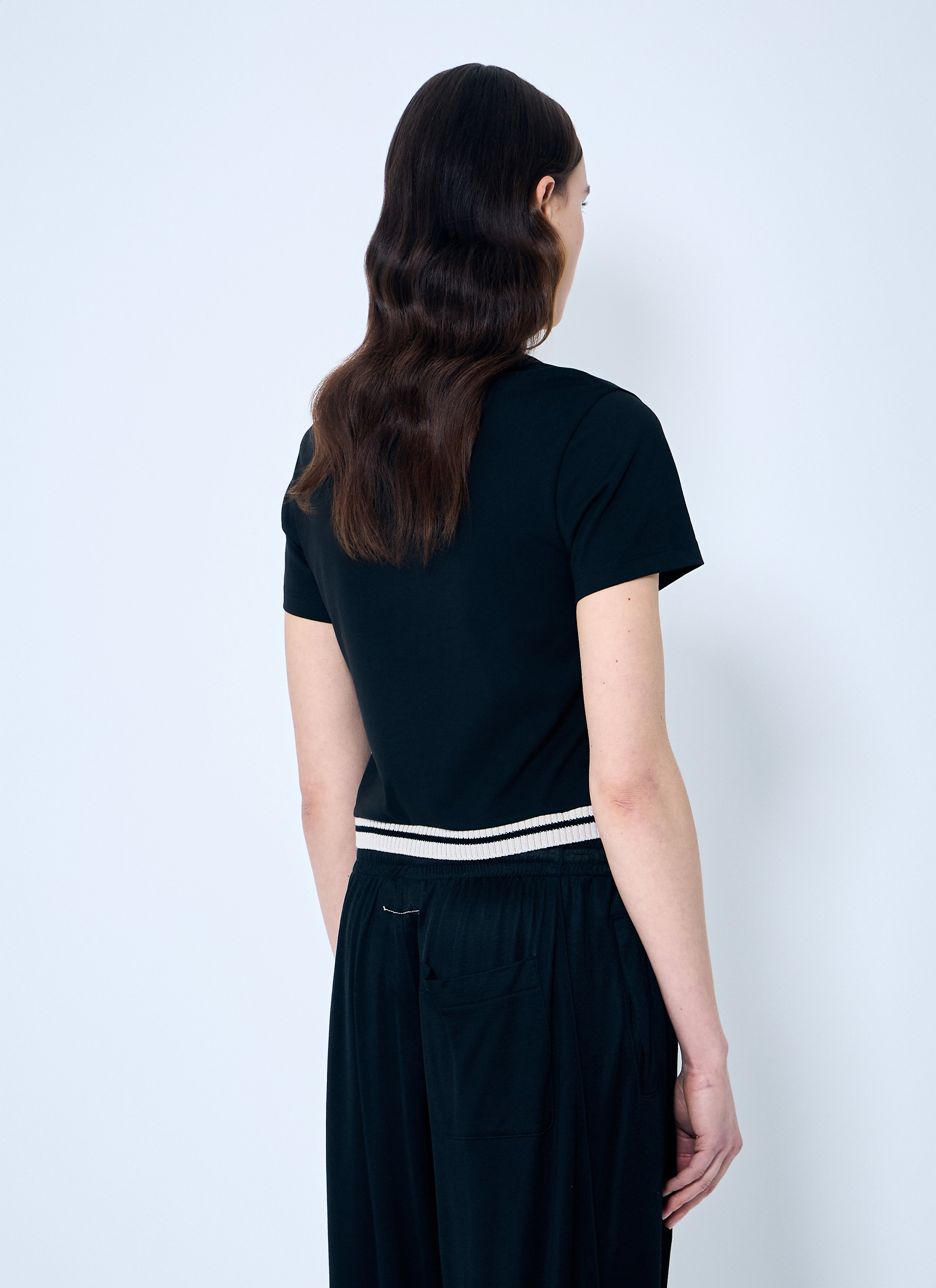 8 Moncler Palm Angels Women Cropped Logo T-Shirt