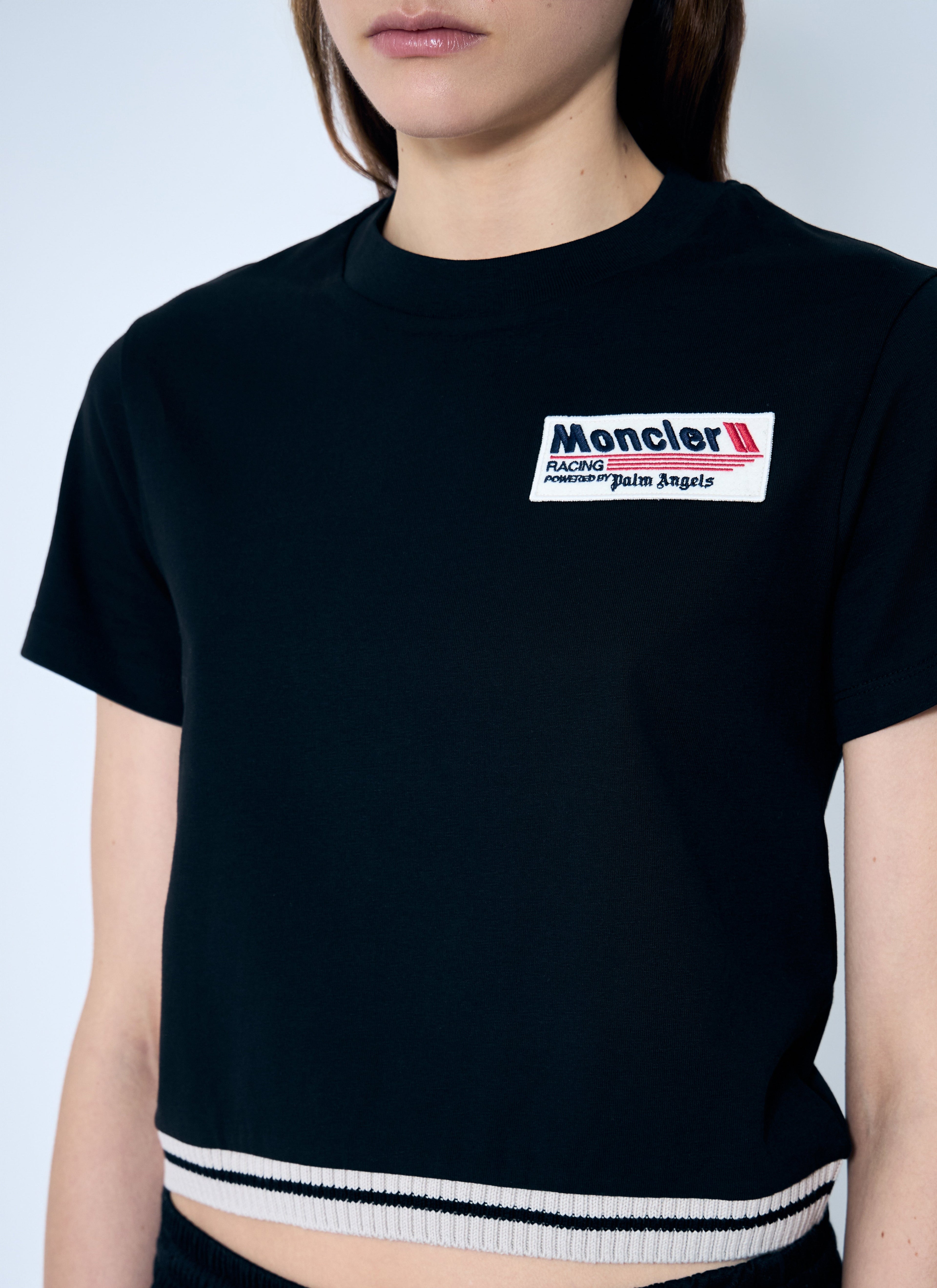 8 Moncler Palm Angels Women Cropped Logo T-Shirt