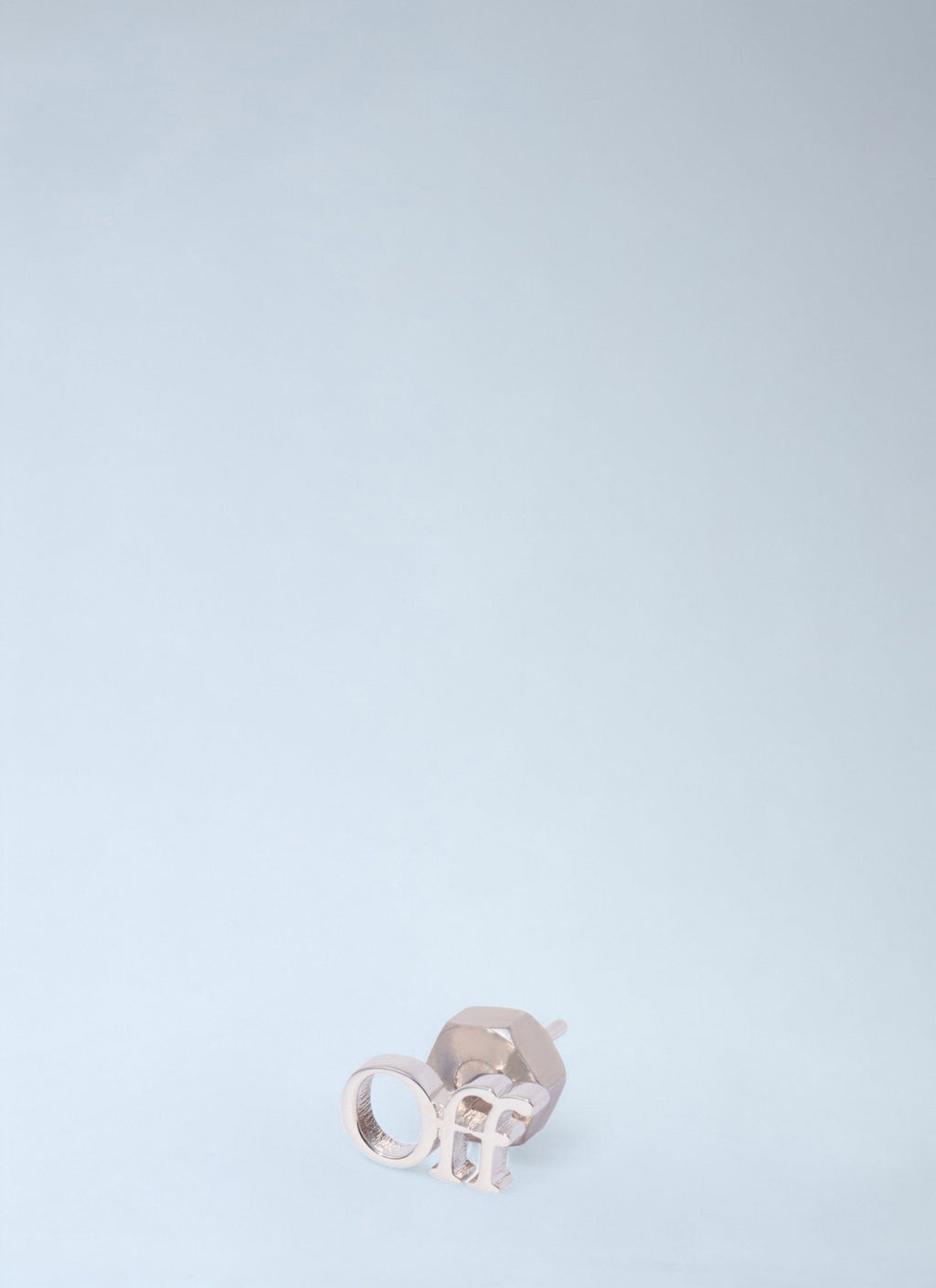 Off White Men Logo Mono Earring