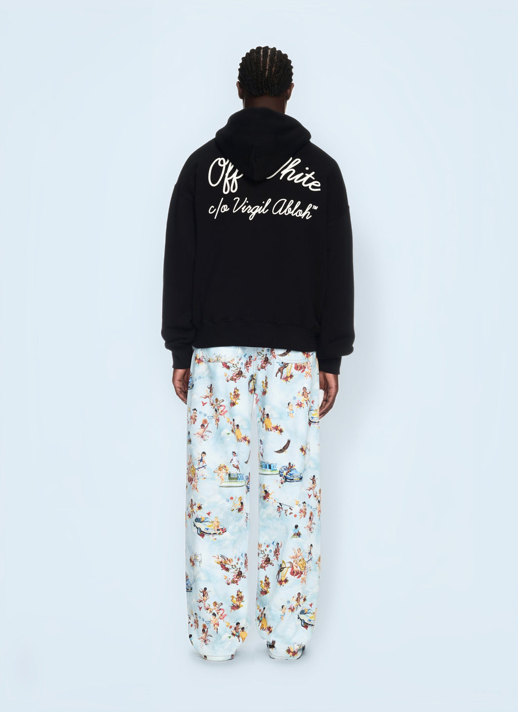 Off White Men Script Hooded Sweatshirt