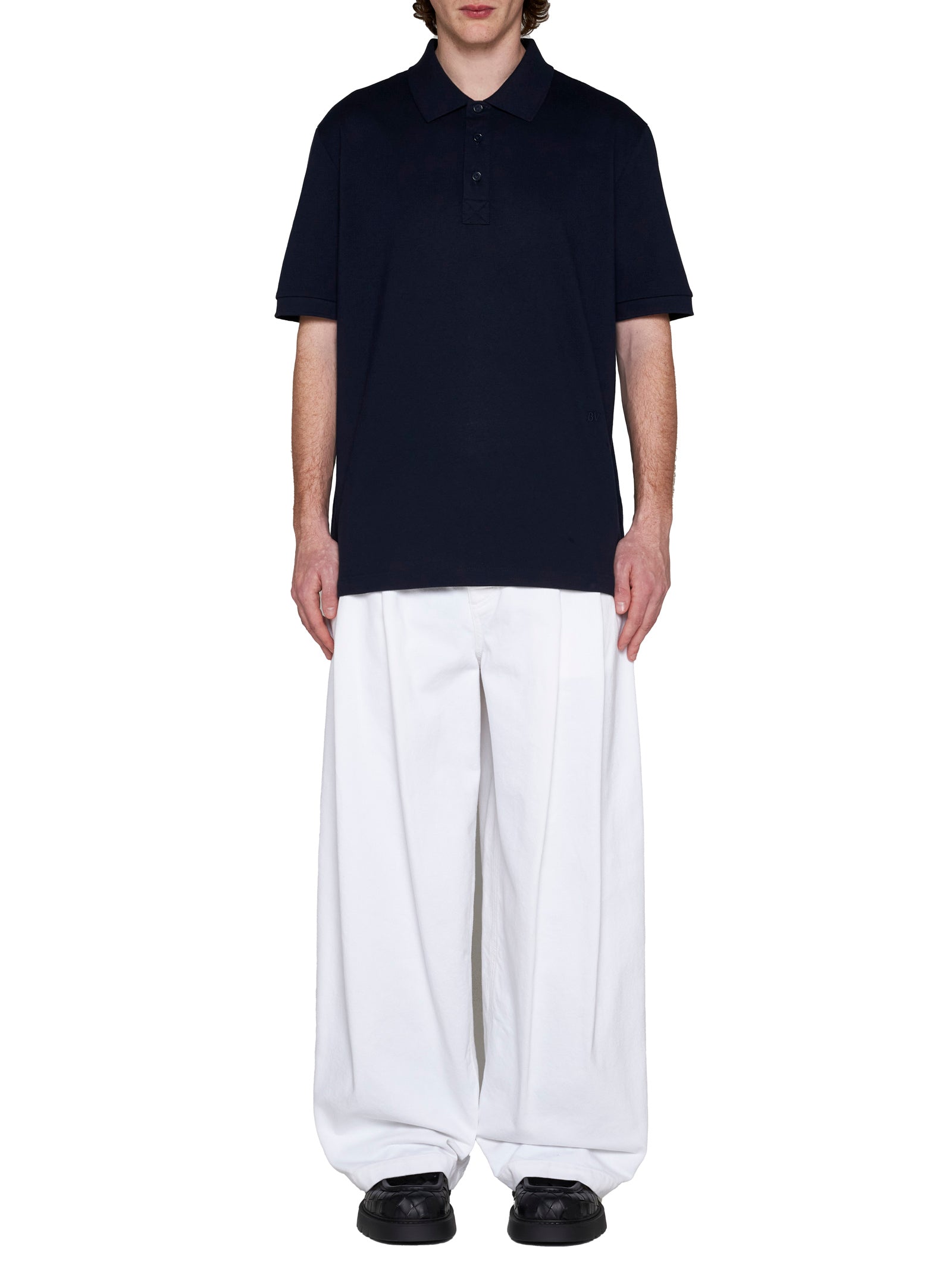 Bottega Veneta Men Cotton Polo Shirt