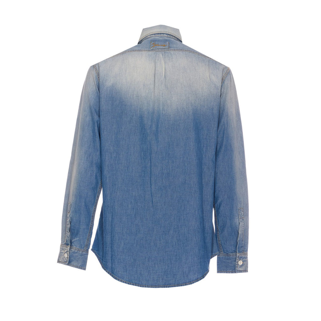 Givenchy Men Patchwork Denim Shirt