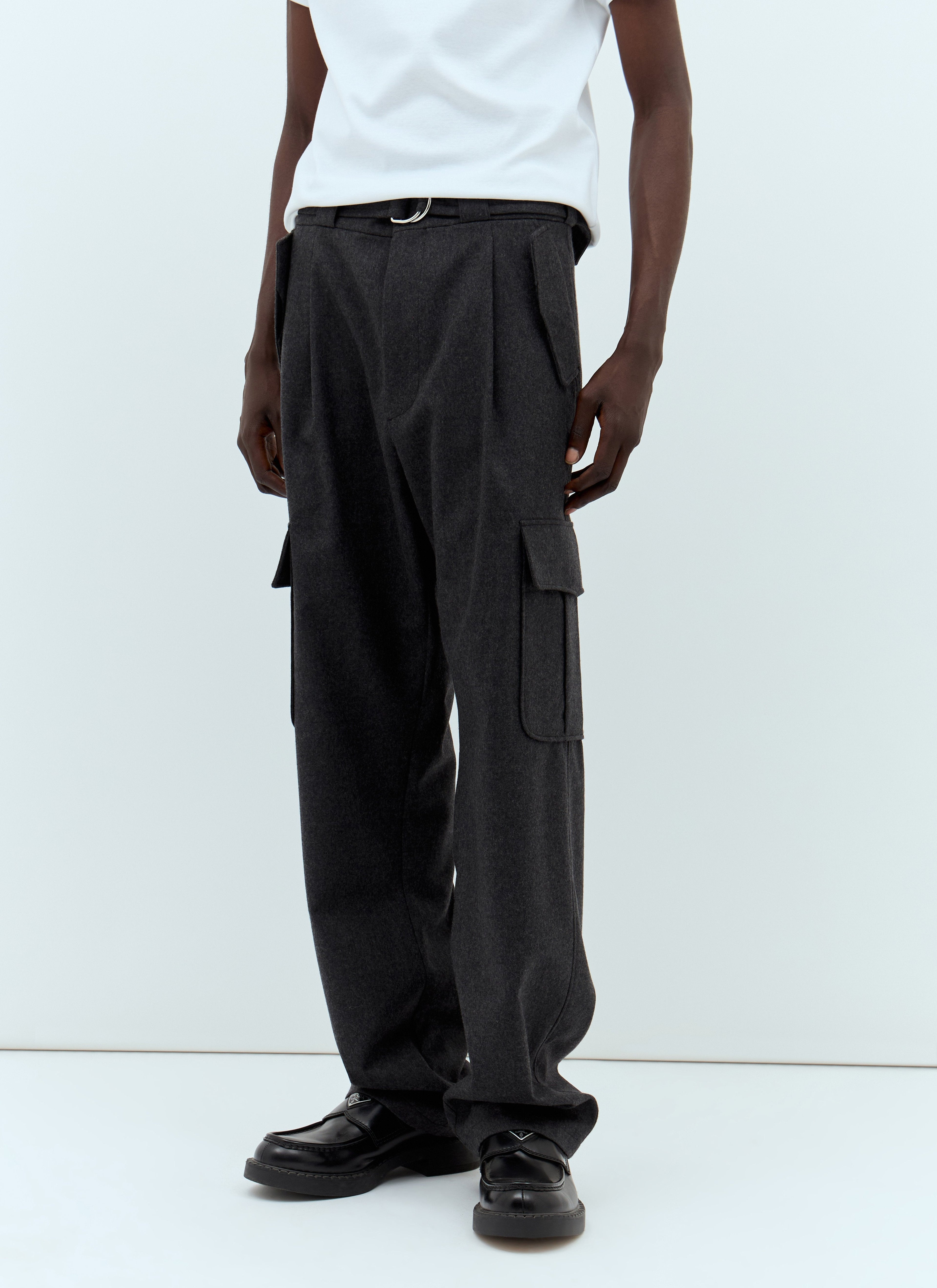 Prada Men Flannel Cargo Pants