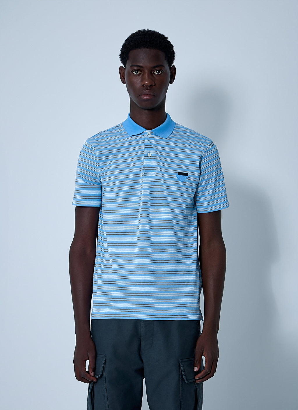 Prada Men Logo Motif Polo Shirt