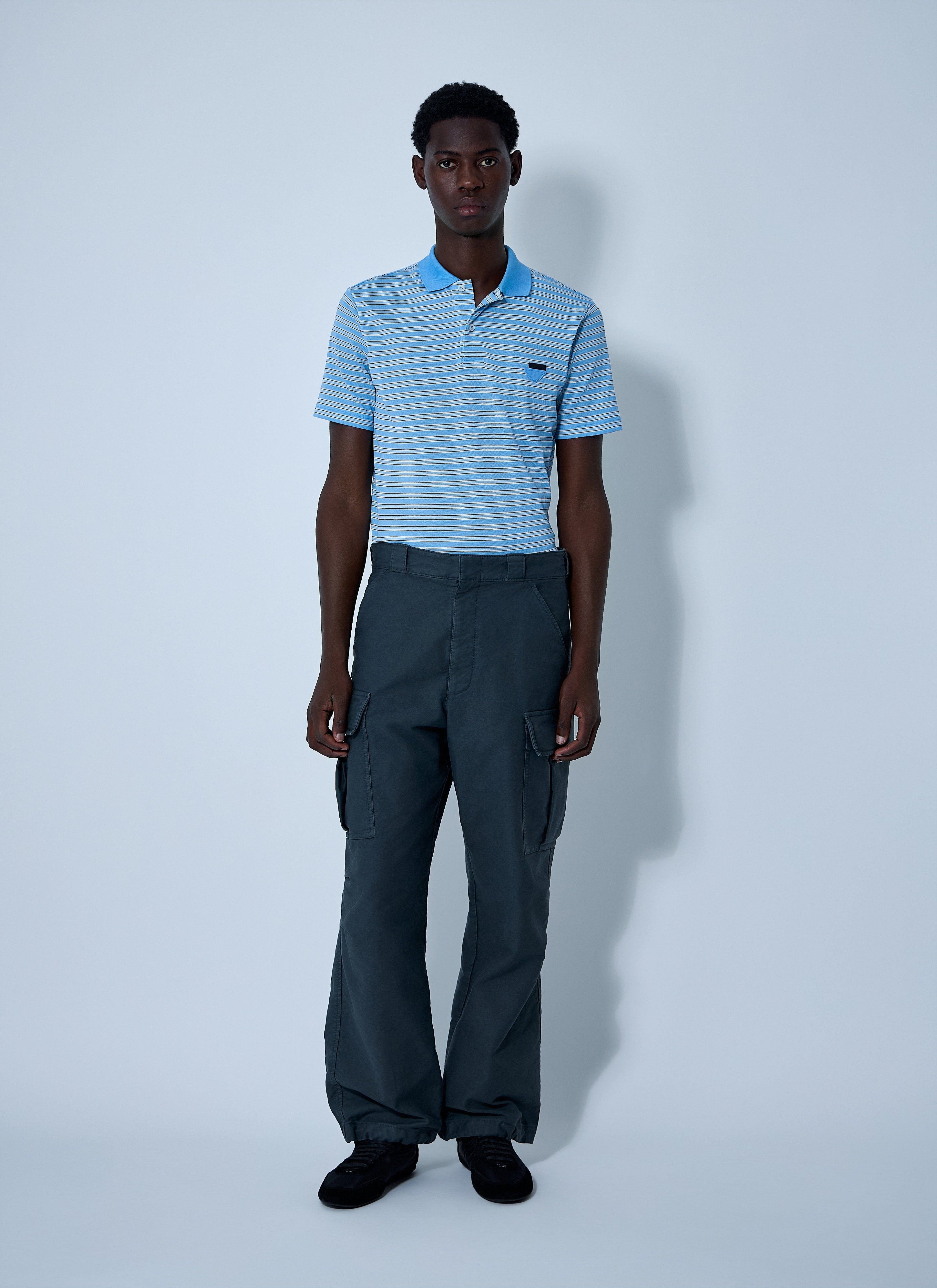 Prada Men Logo Motif Polo Shirt