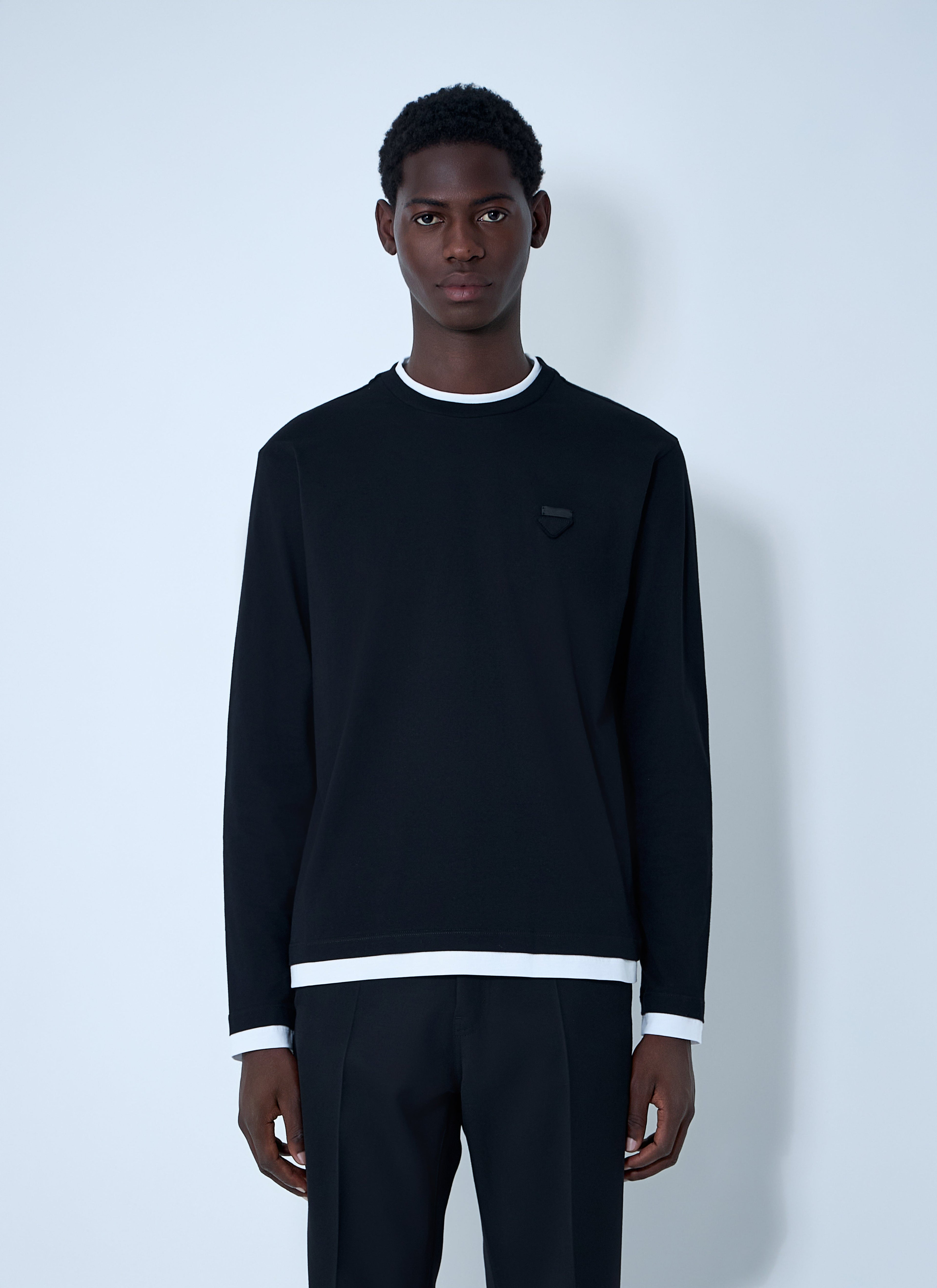 Prada Men Logo Motif T-Shirt