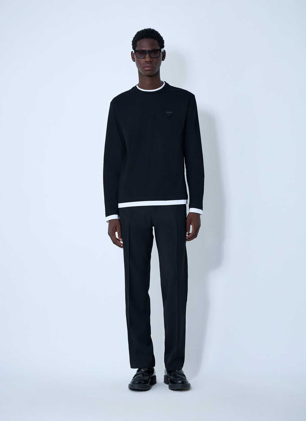 Prada Men Logo Motif T-Shirt