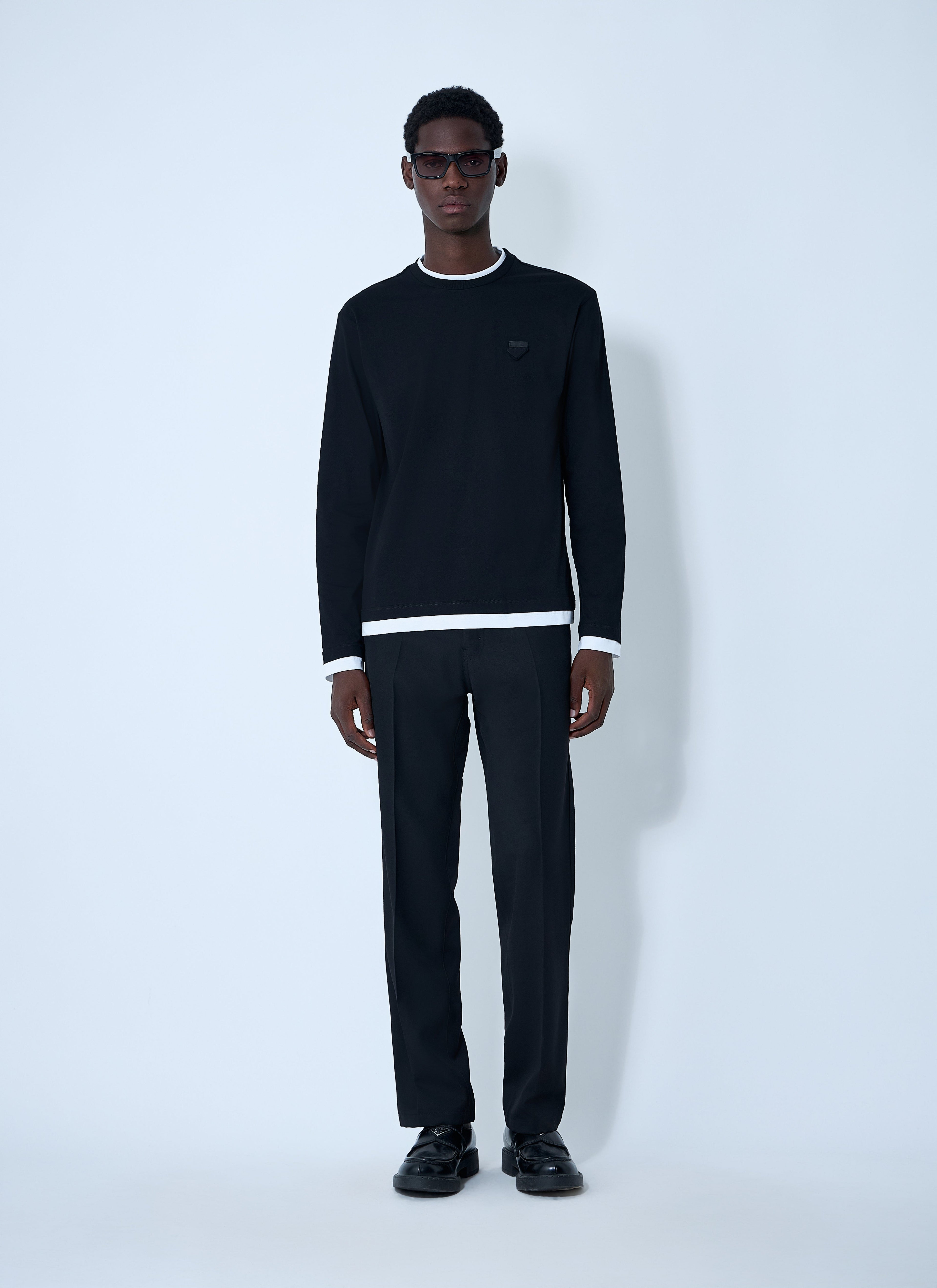 Prada Men Logo Motif T-Shirt