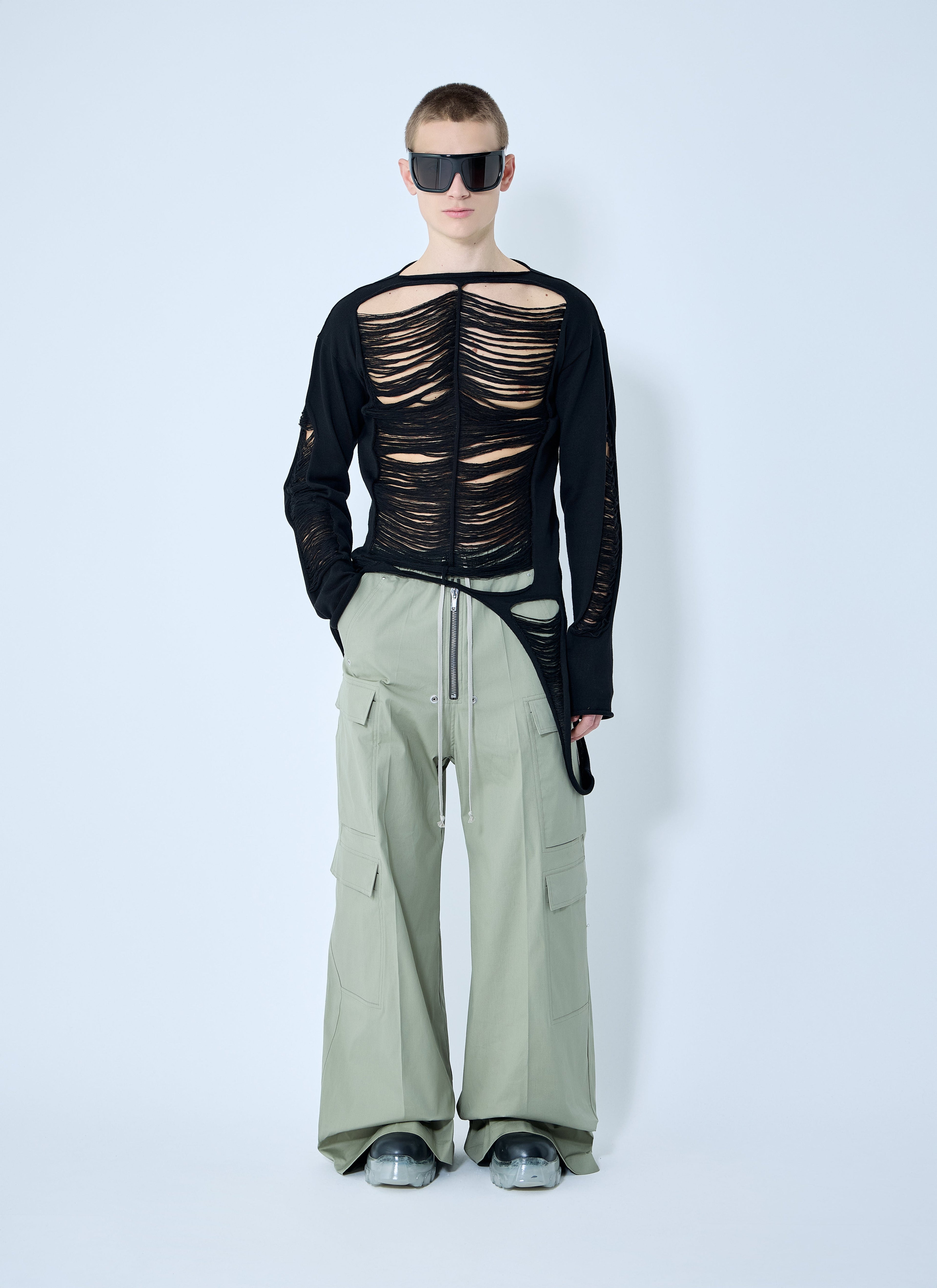 Rick Owens Men Cotton Cargo Pants