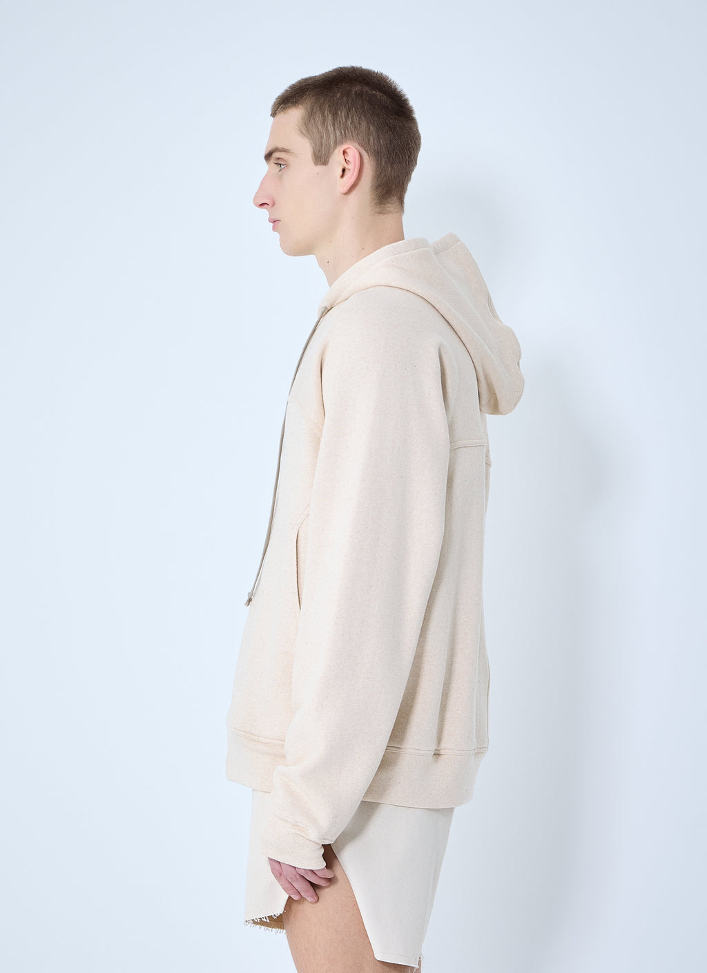 Rick Owens Men Zip-Up Hooded Sweatshirt