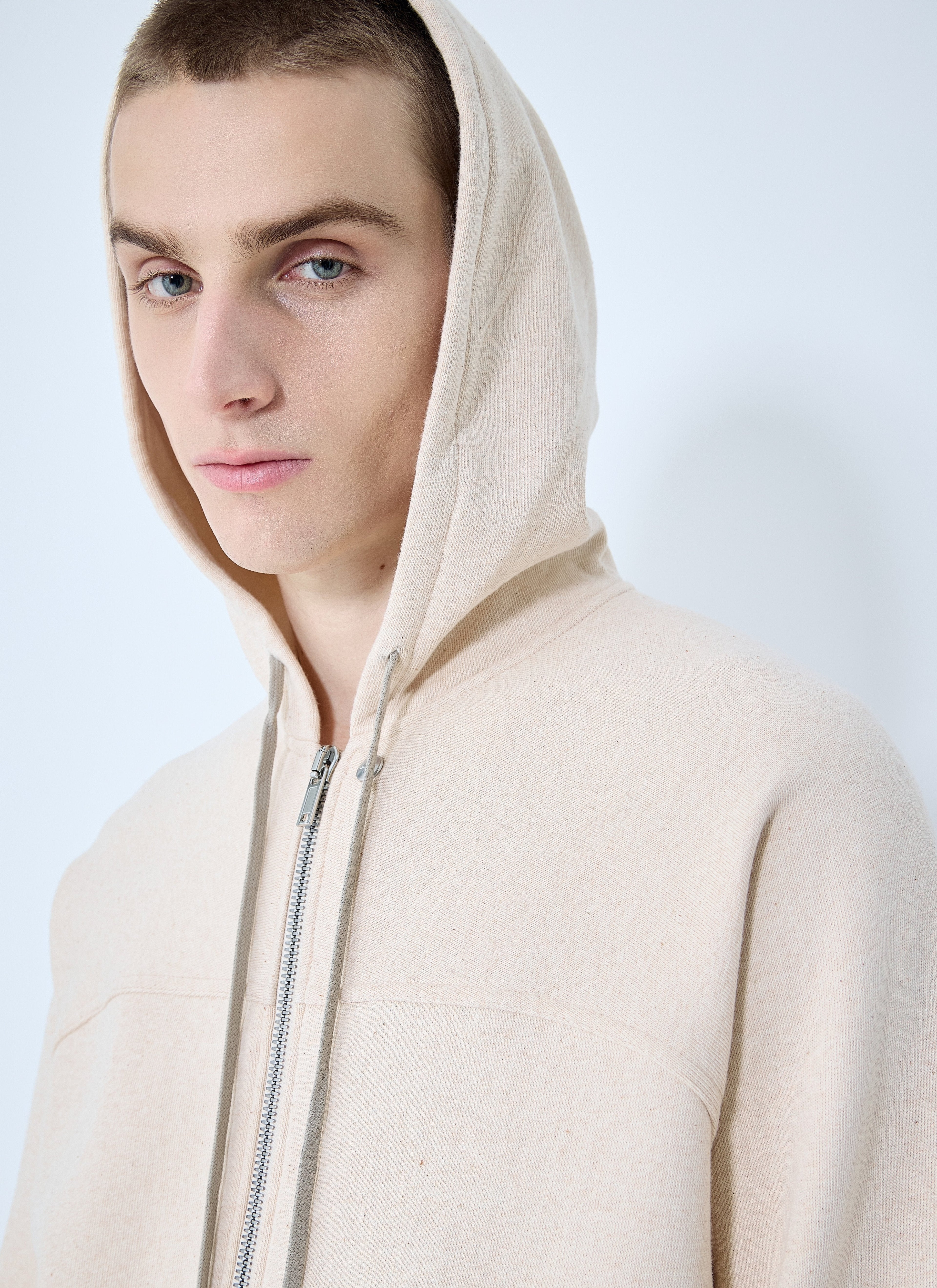 Rick Owens Men Zip-Up Hooded Sweatshirt