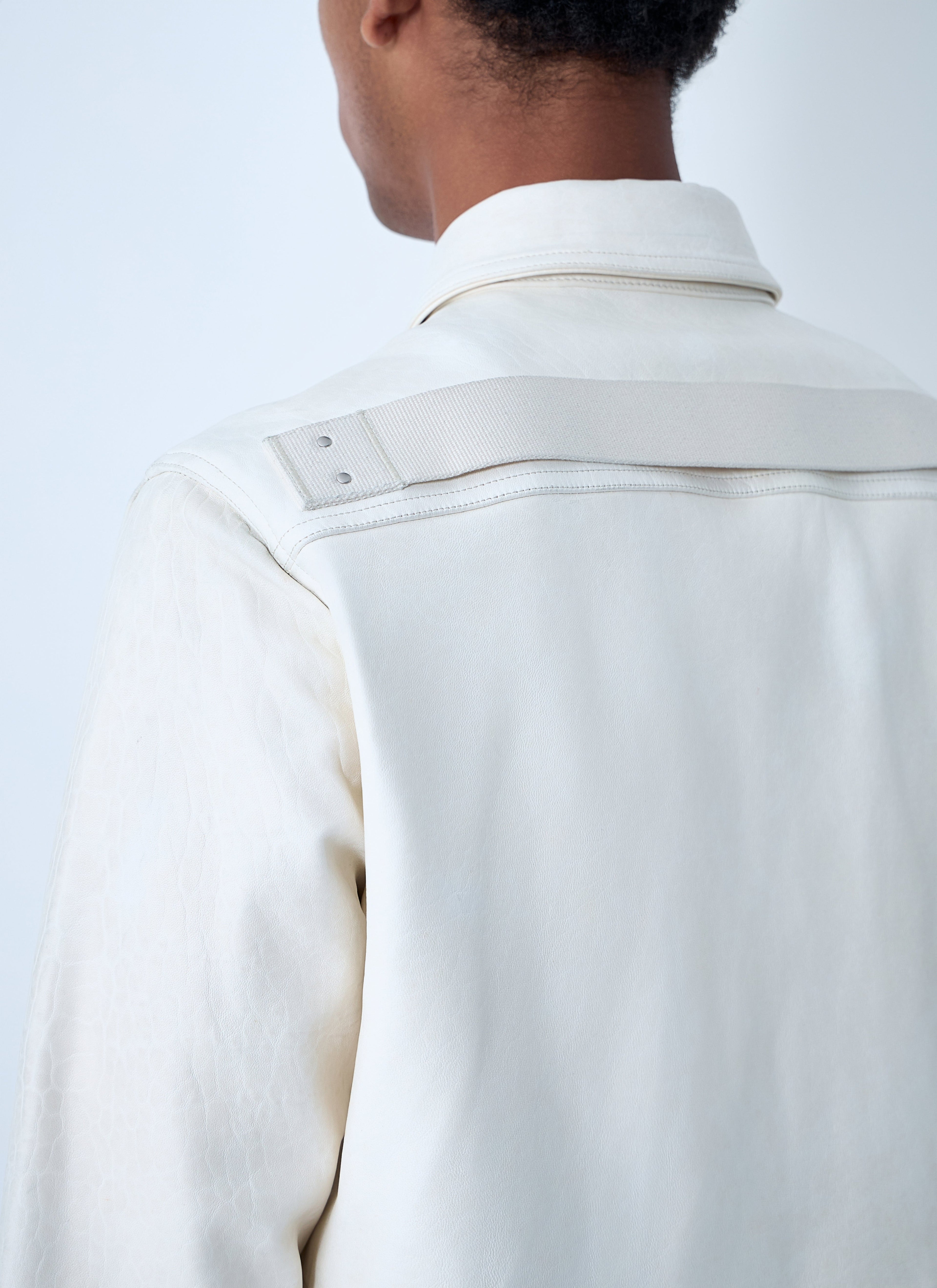 Rick Owens Men Leather Shirt