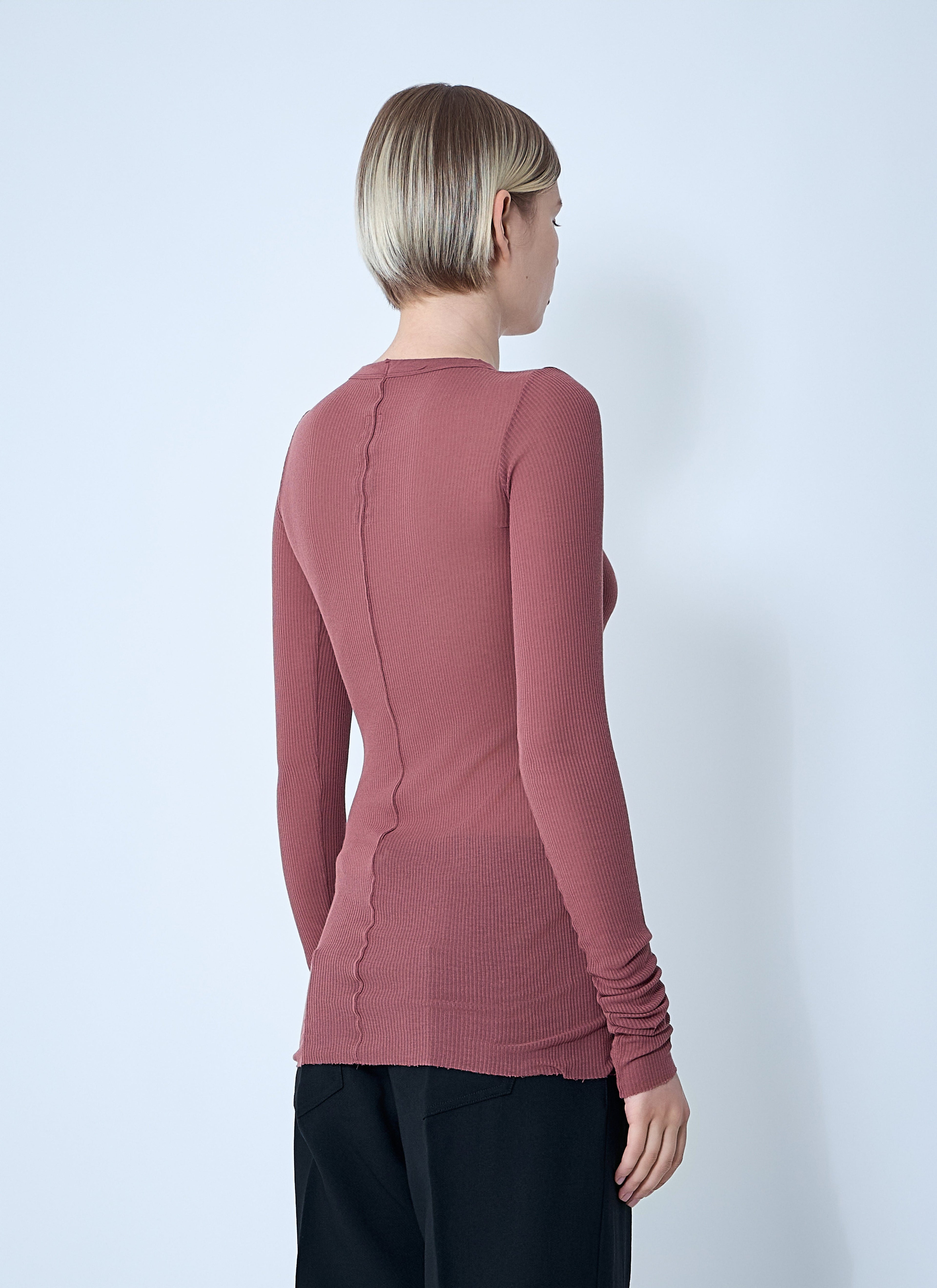 Rick Owens Women Ribbed Long Sleeve Top