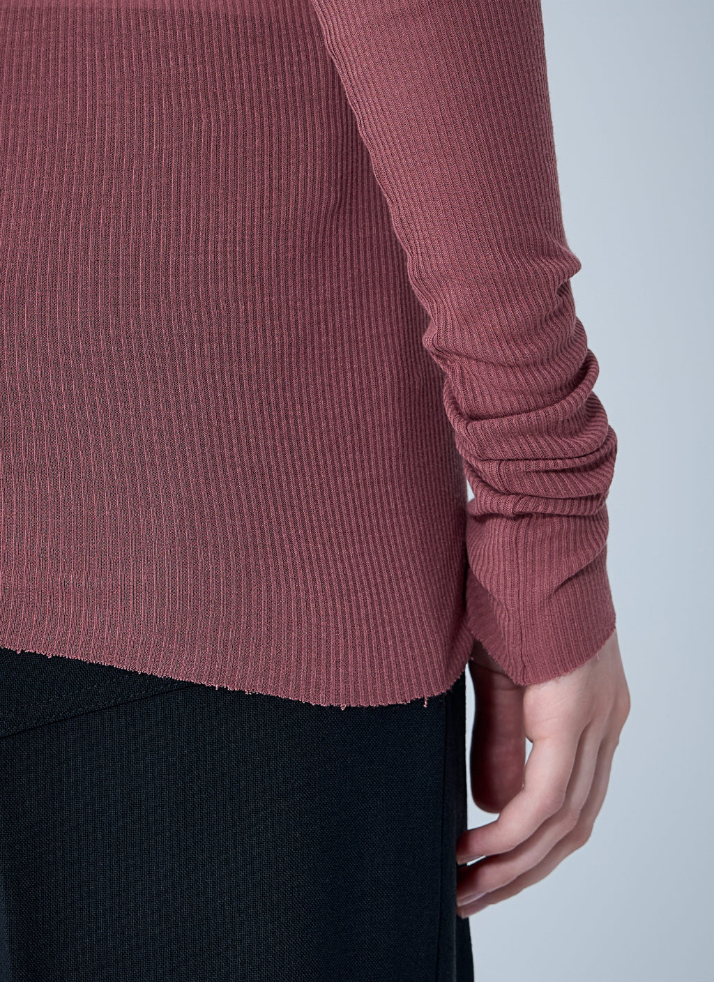 Rick Owens Women Ribbed Long Sleeve Top