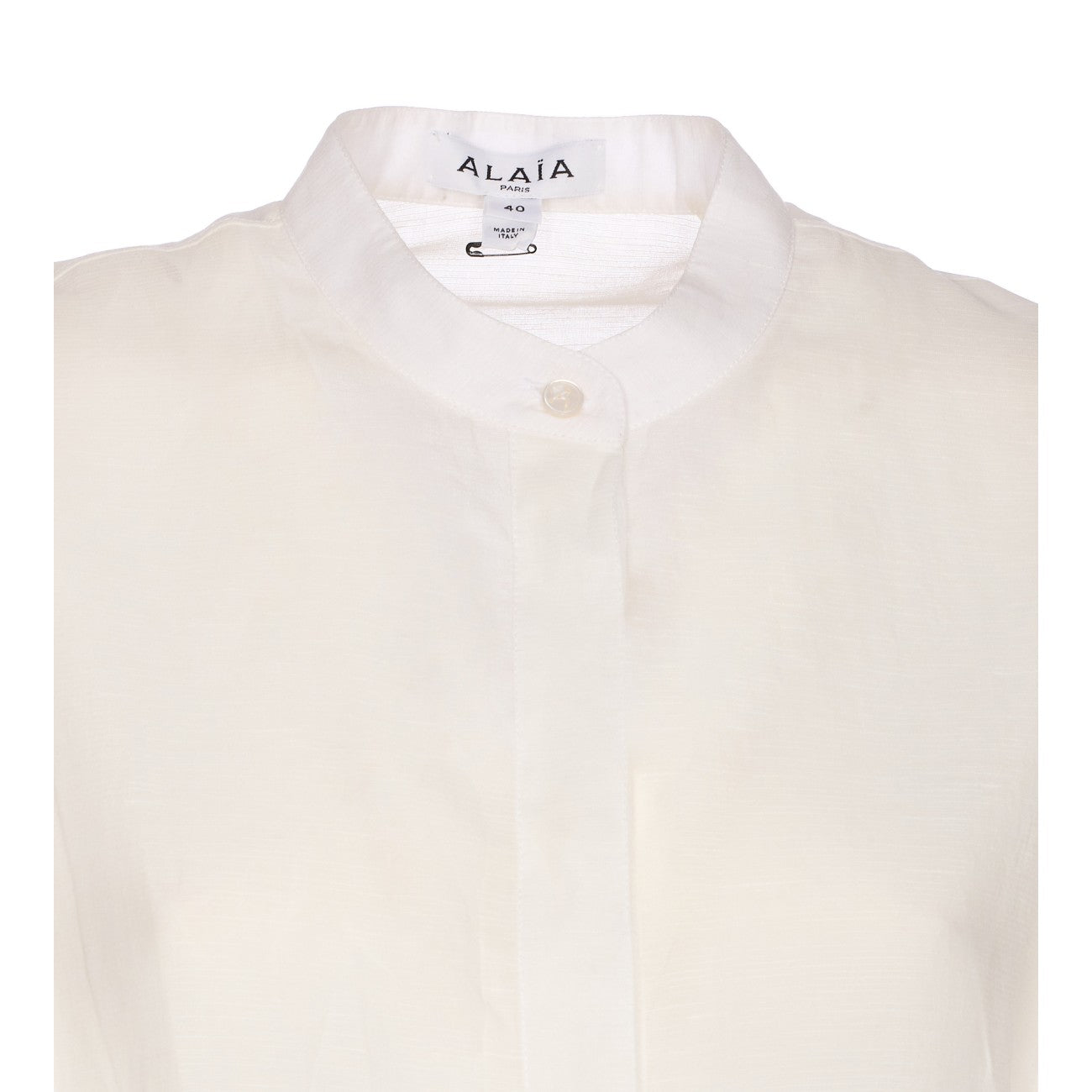 Alaia Women Round Blouse In Linen Blend
