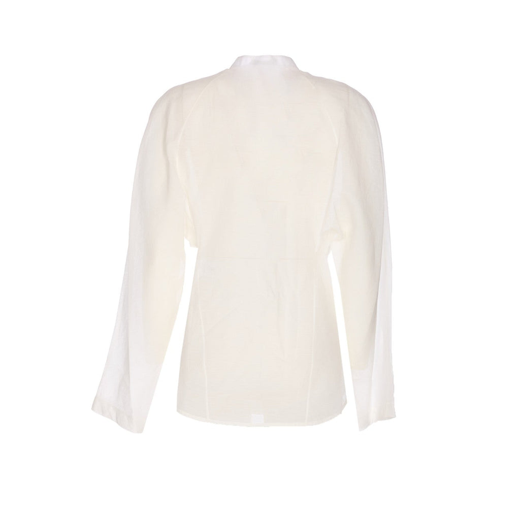 Alaia Women Round Blouse In Linen Blend