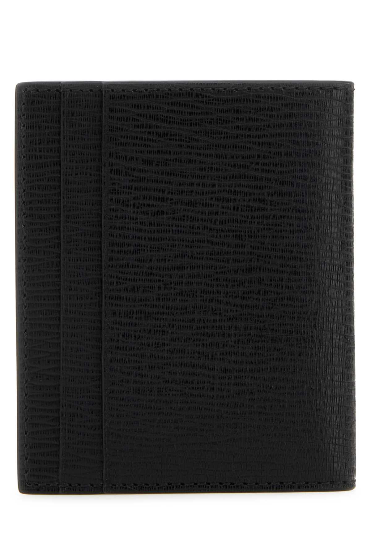 Salvatore Ferragamo Men Black Leather Card Holder - EZE Fashion®