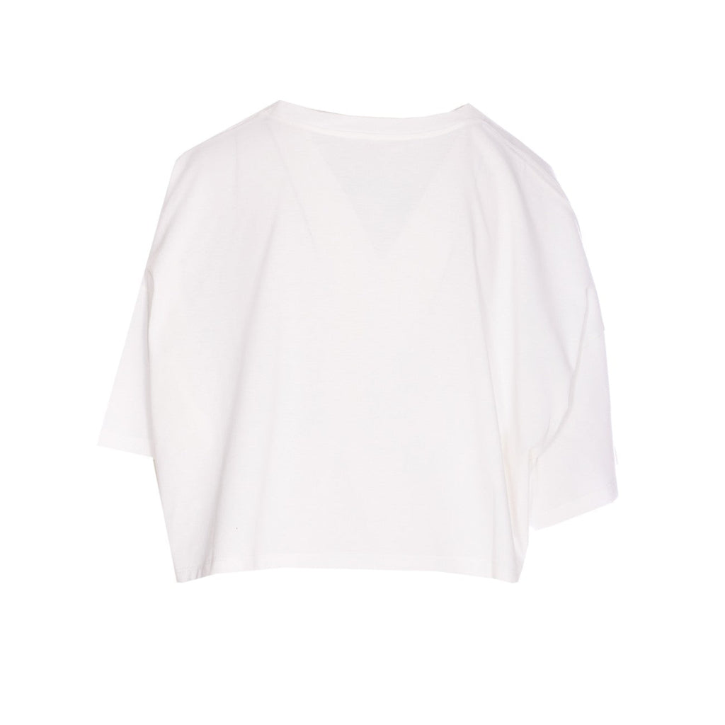 Chloe' Women Short Boxy T-Shirt With Logo In Cotton Jersey