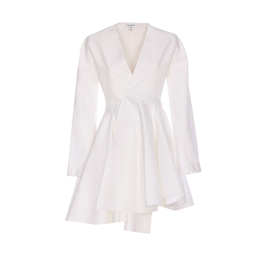 Alaia Women Short Cotton Poplin Dress