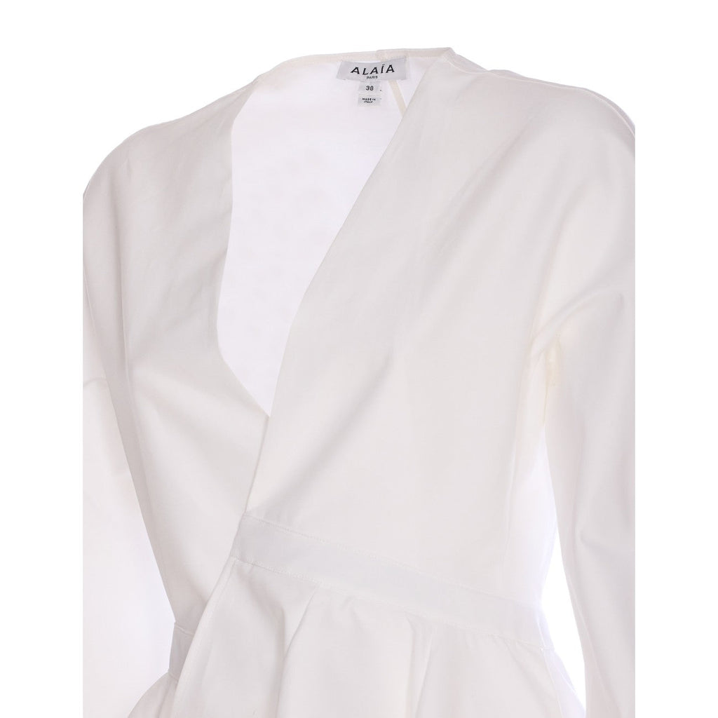 Alaia Women Short Cotton Poplin Dress