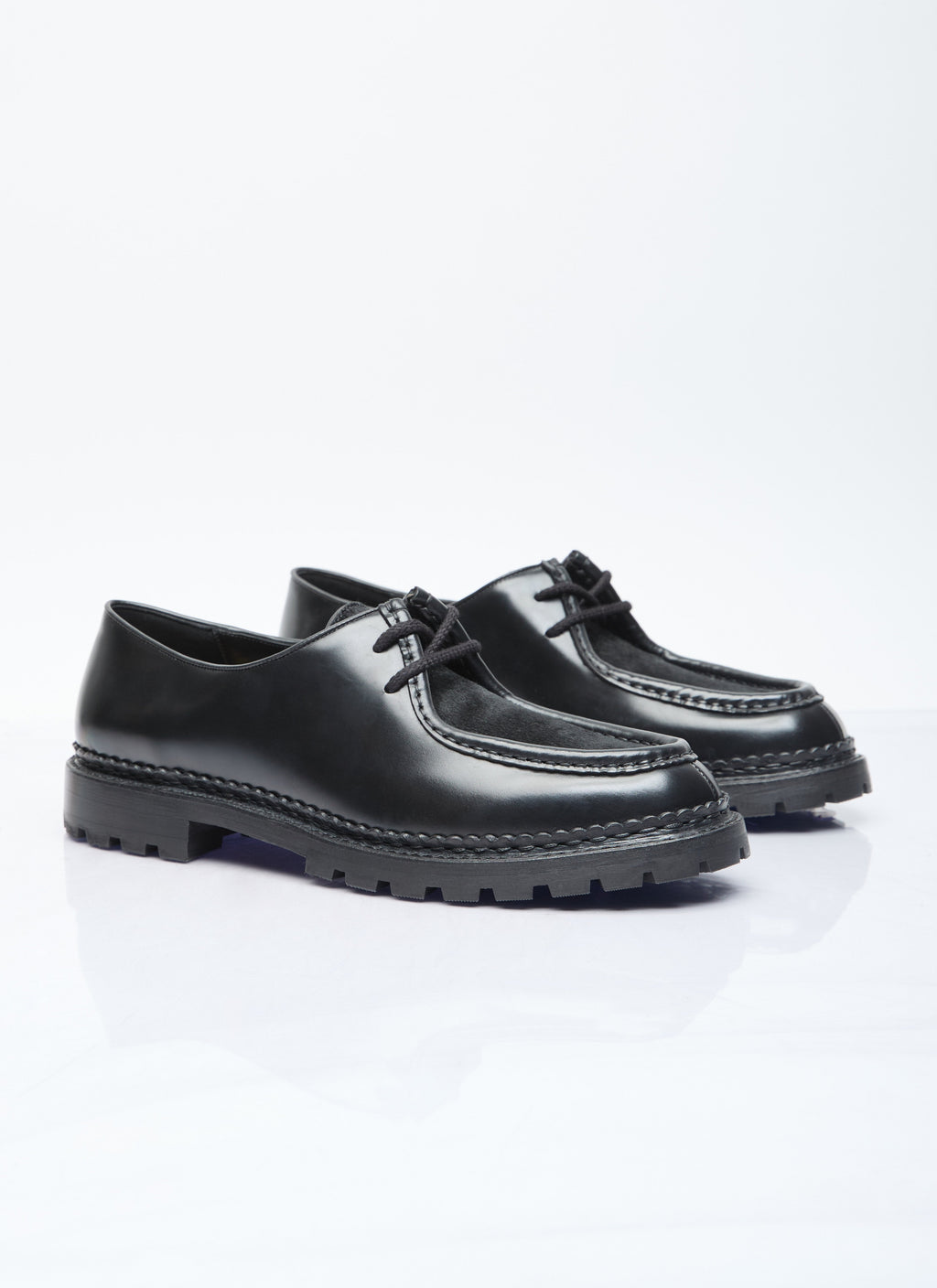 Saint Laurent Men Ponyhair Leather Loafers