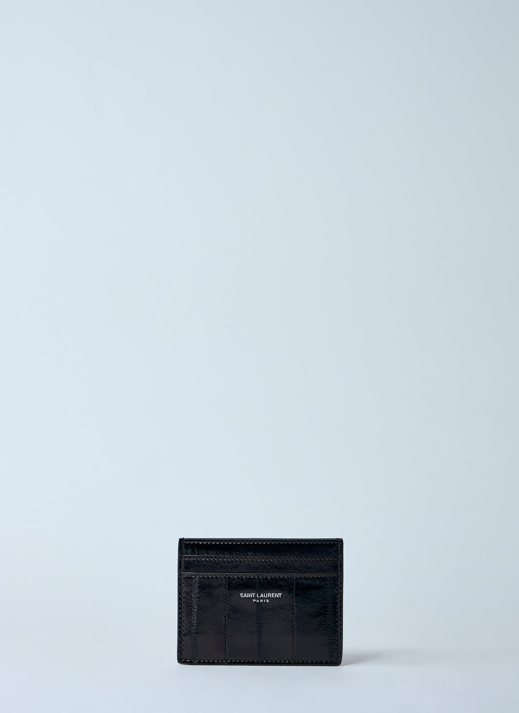 Saint Laurent Men Logo Print Leather Cardholder