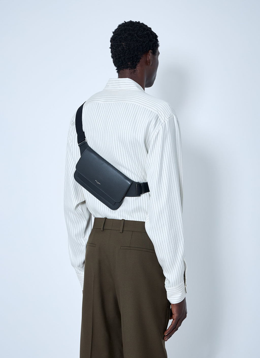 Saint Laurent Men Leather Belt Bag