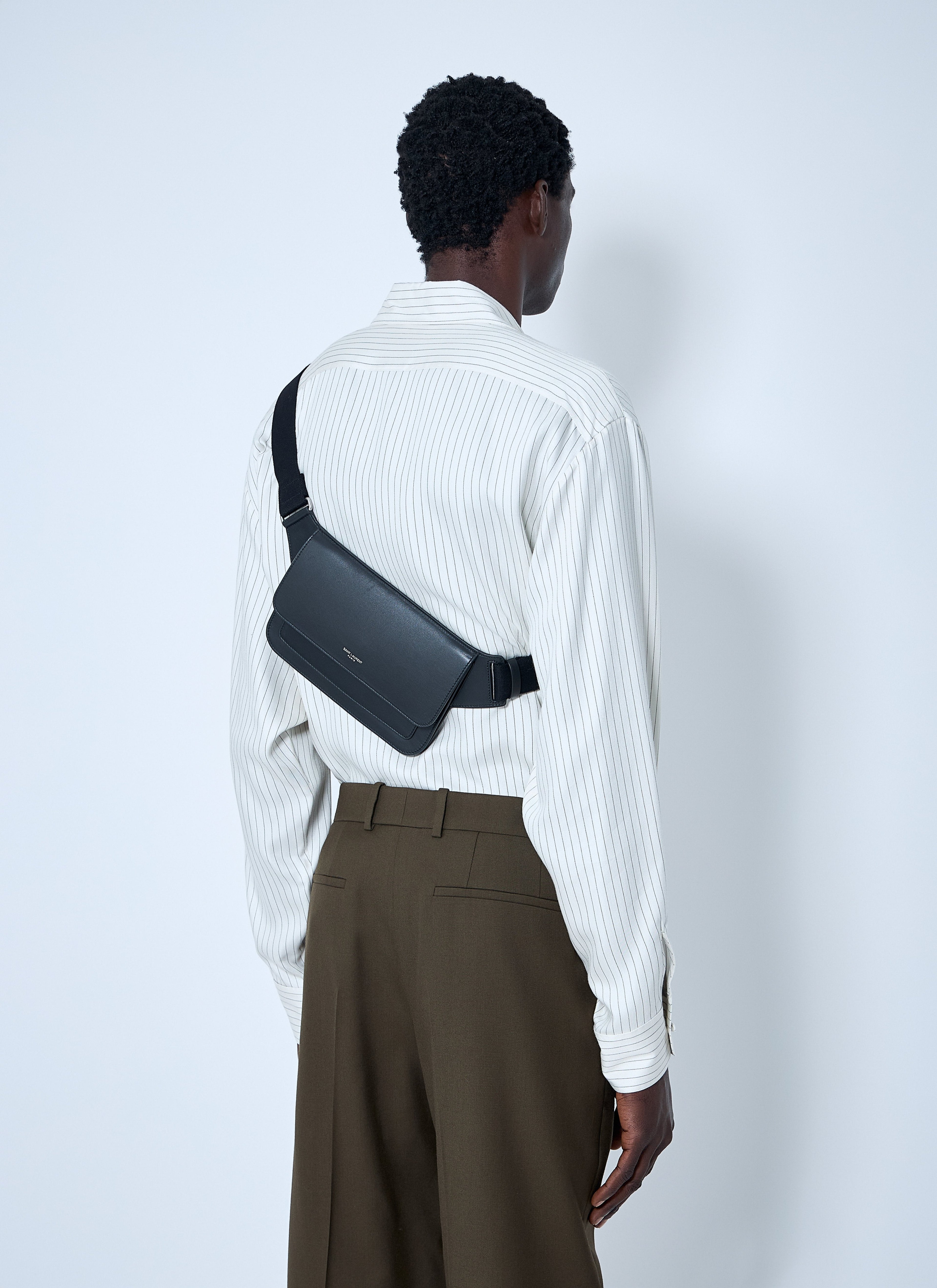 Saint Laurent Men Leather Belt Bag