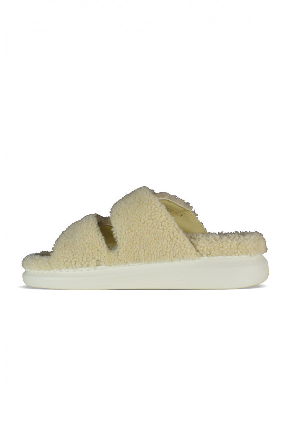 Alexander Mcqueen Men Shearling-Lined Slides