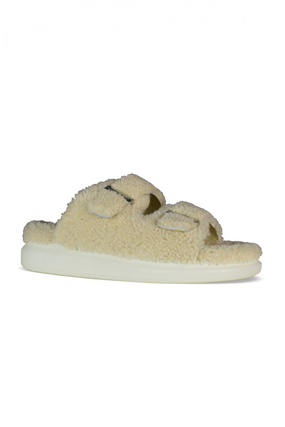 Alexander Mcqueen Men Shearling-Lined Slides