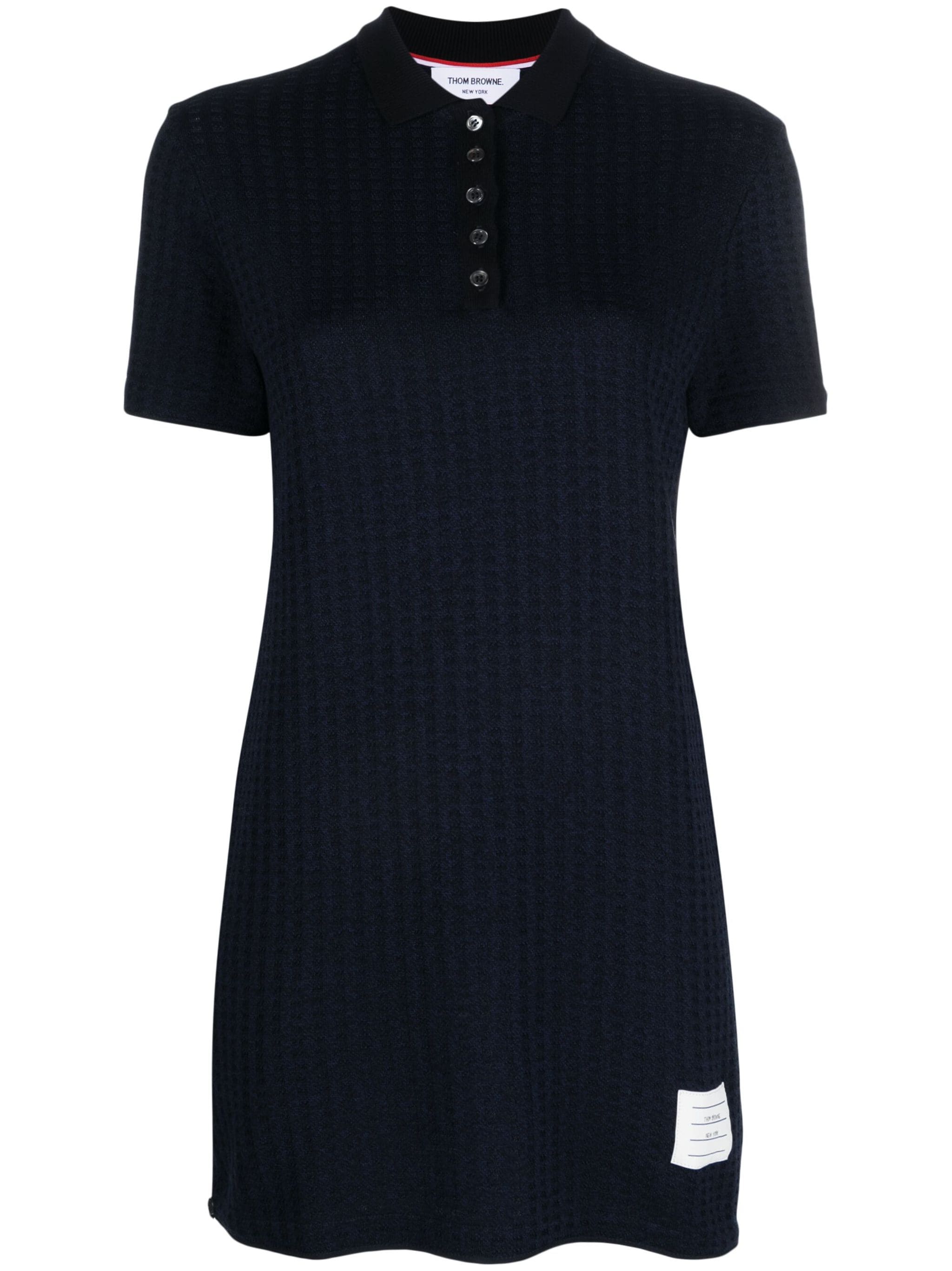Thom Browne Women Short Sleeve Jacquard Polo Dress