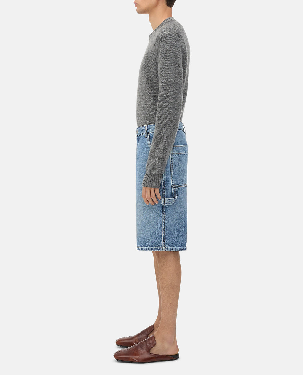 Bottega Veneta Men Bermuda Cargo Denim