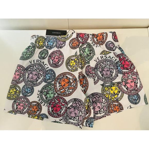 Versace Women White Printed Shorts
