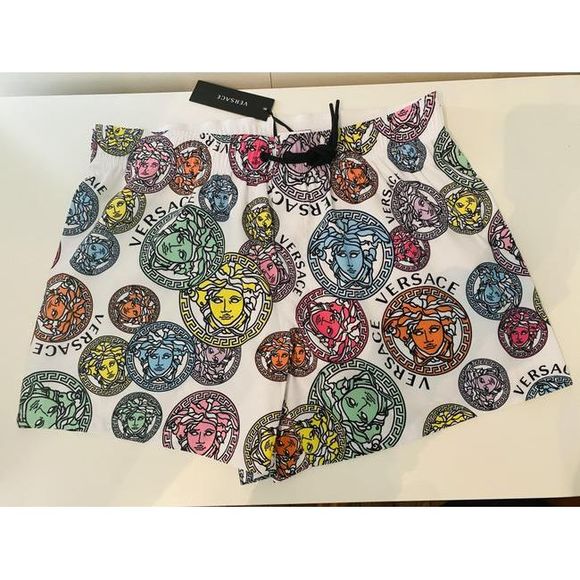Versace Women White Printed Shorts