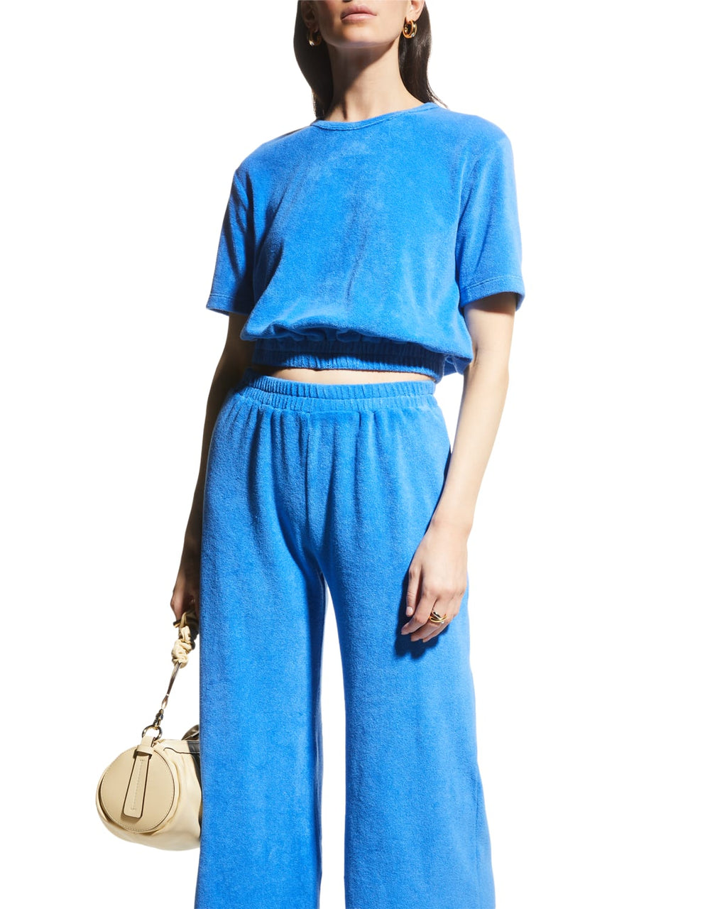 Monrow Women Terry Cloth Crop Top