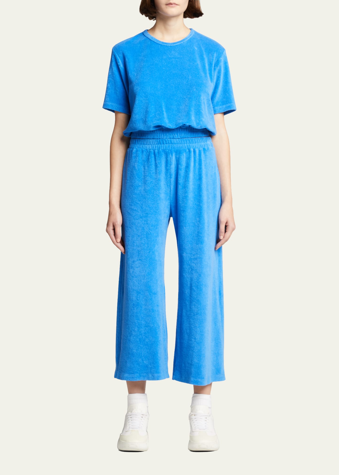 Monrow Women Terry Cloth Crop Top