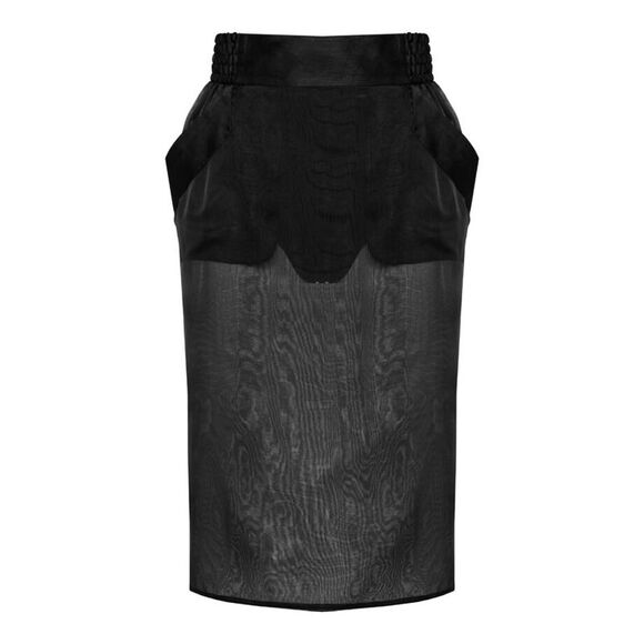 Saint Laurent Women Silk Muslin Pencil Skirt