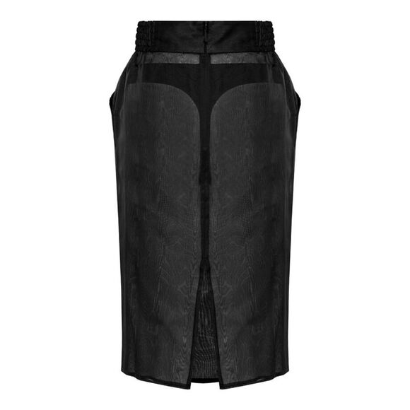 Saint Laurent Women Silk Muslin Pencil Skirt