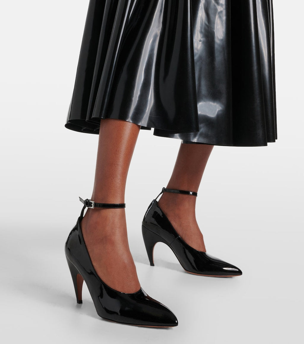 Alaia Women Shark Patent Leather Pumps