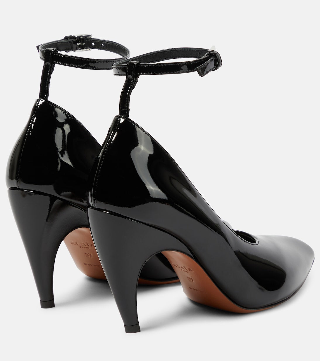 Alaia Women Shark Patent Leather Pumps