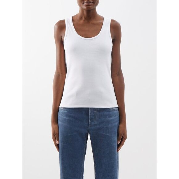 Bottega Veneta Women Scoop-Neck Ribbed Jersey Tank Top