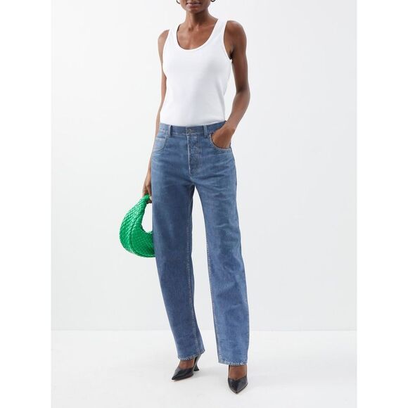 Bottega Veneta Women Scoop-Neck Ribbed Jersey Tank Top