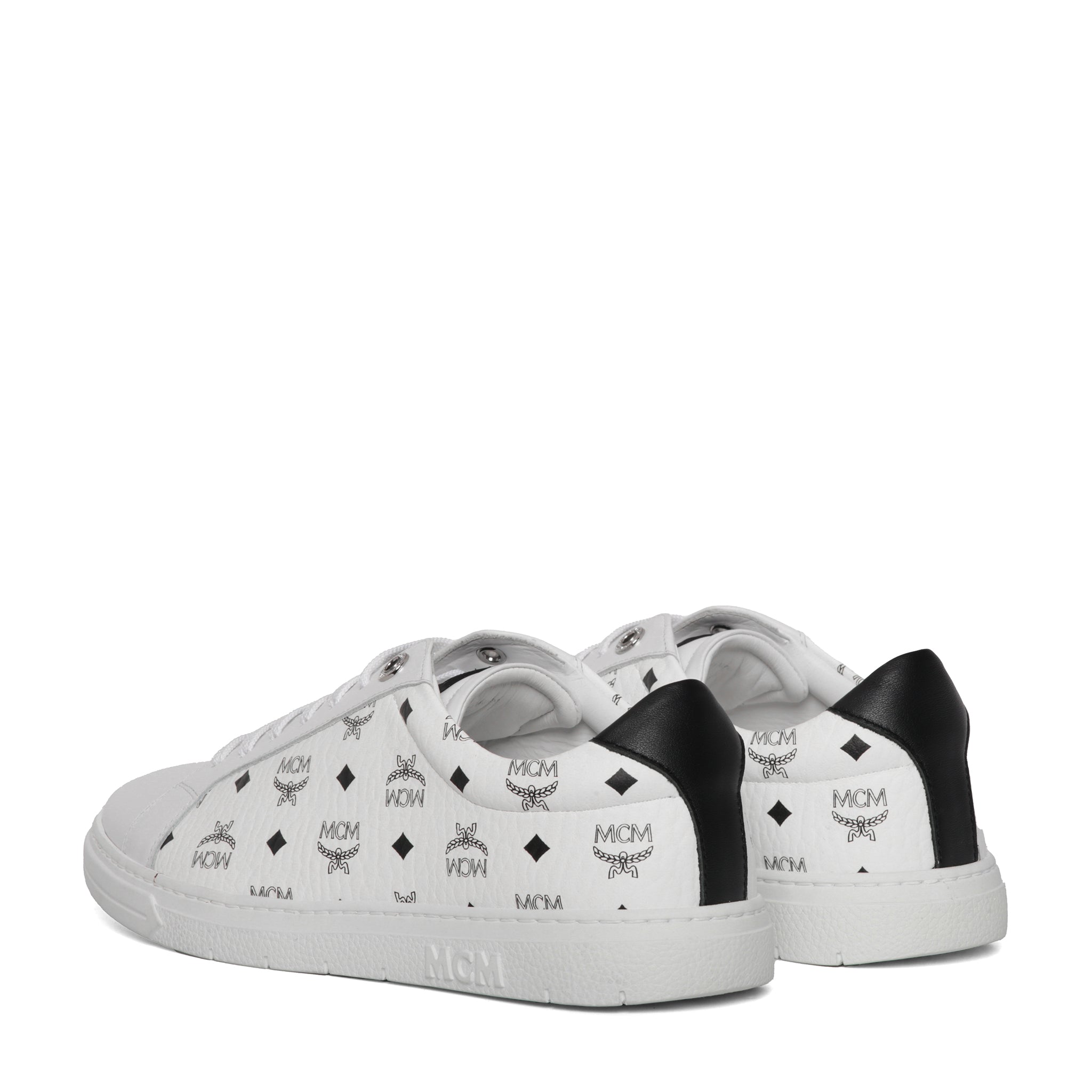 Mcm Men Printed Canvas Terrain Sneakers